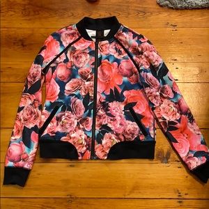 Lulu Lemon printed bomber jacket